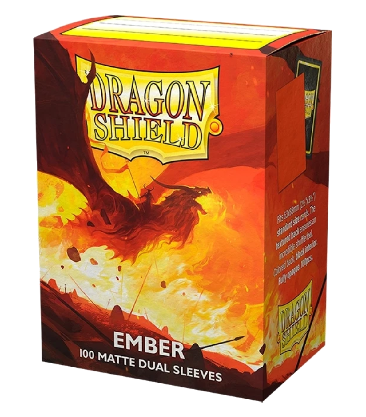 Fundas Standard Matte Orange Ember & Black (100 Unidades) Dragon Shield