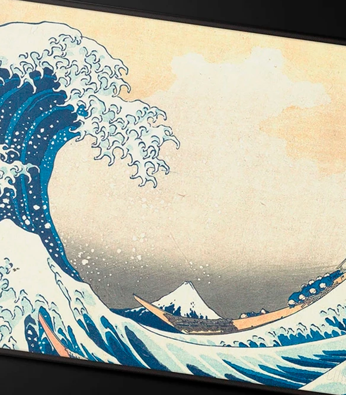 Tapete Black Stitched Playmant The Great Wave off Kanagawa by Hokusai - Ultra Pro