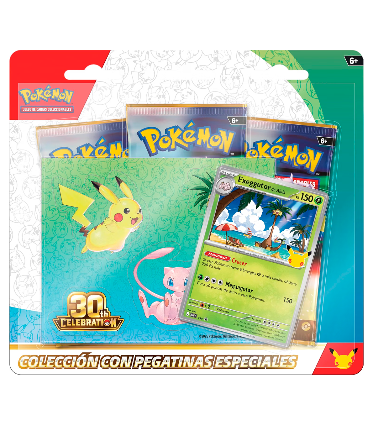 Pokémon: Colección con Pegatinas Especiales de Celebración 30.º Aniversario: Lucario de JCC Pokémon