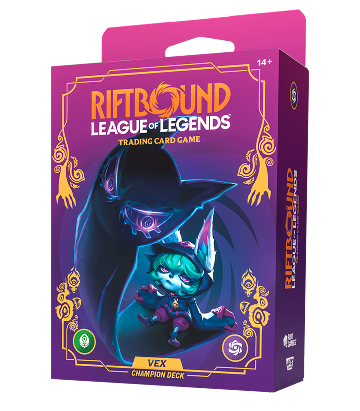 Mazo de campeón de Vex de Riftbound: Unleashed, el juego de cartas de League of Legends