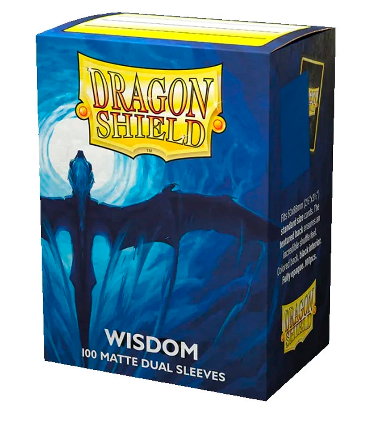 Fundas Standard 63 mm x 88 mm Dual Matte Wisdom Azul (100 fundas) Dragon Shield